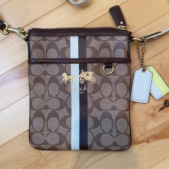 Coach Bags Coach Striped Chelsea Heritage Crossbody Swingpack